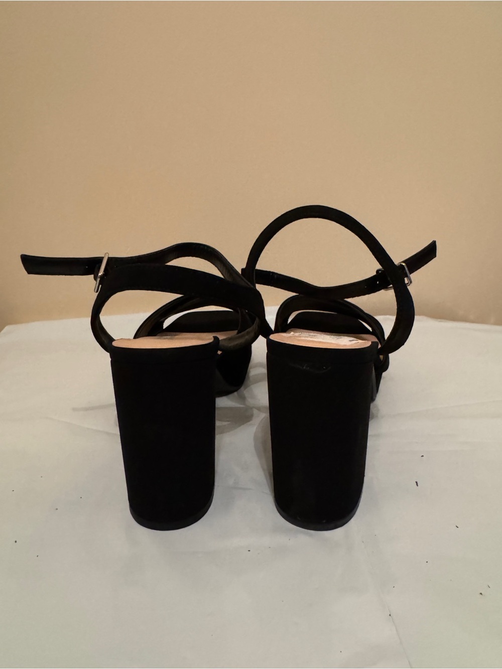 SODA-MANNER Women Ankle
Strap PLATFORM Sandal X NUBUCK 3.2" Hi-Chunky Block Heel